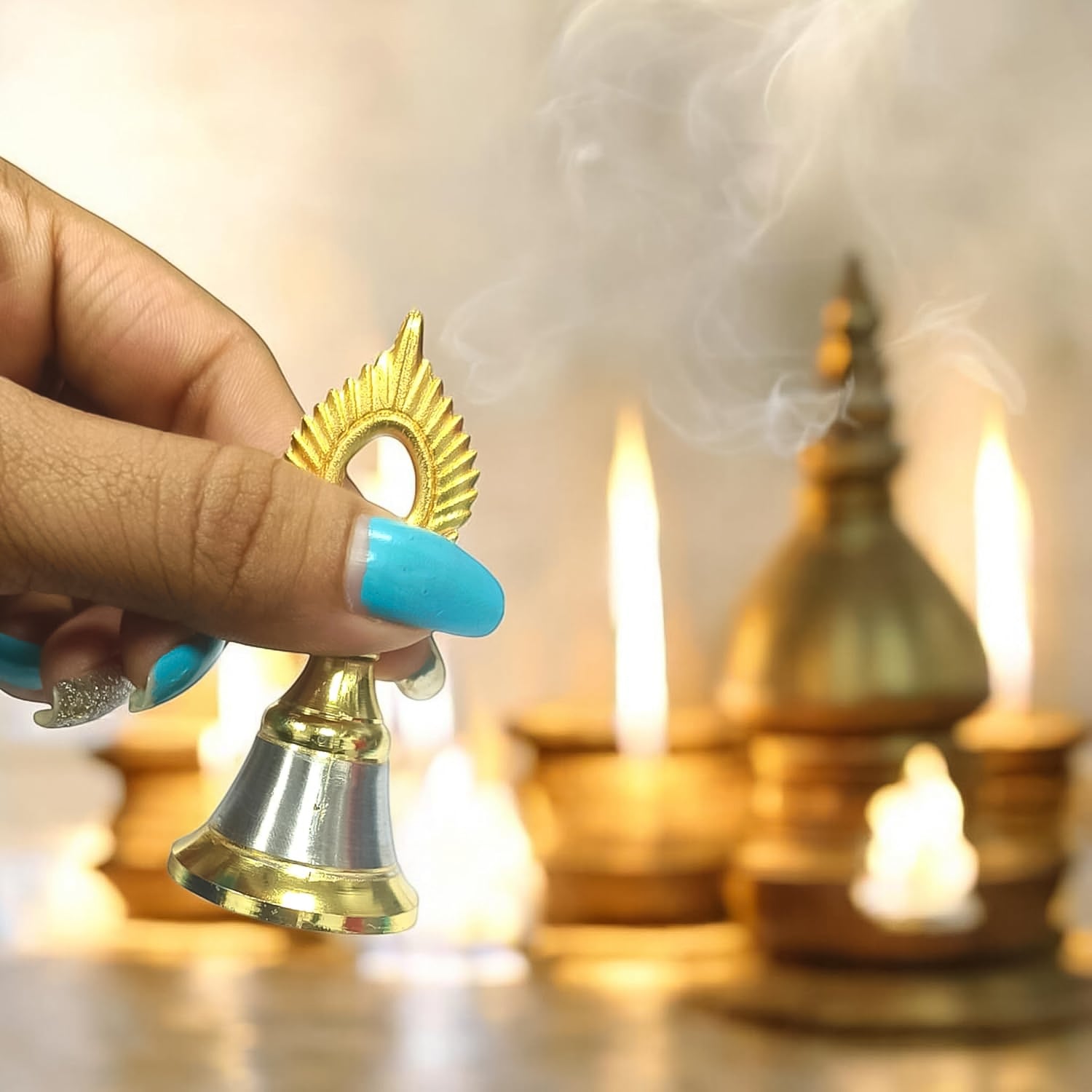 Pure Brass and Steel Temple Prayer Bell Pure Brass and Steel Temple Prayer Bell